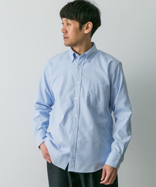 URBAN RESEARCH DOORS（アーバンリサーチドアーズ）の「『イージーケア』LIFE STYLE TAILOR　マルチスペックCLASSIC OX BDシャツ（シャツ/ブラウス・メンズ・ストライプ/チェック/ブルー/ホワイト・SMALL/MEDIUM/LARGE）」の21枚目の写真