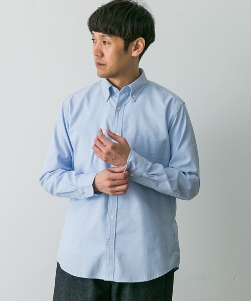 URBAN RESEARCH DOORS（アーバンリサーチドアーズ）の「『イージーケア』LIFE STYLE TAILOR　マルチスペックCLASSIC OX BDシャツ（シャツ/ブラウス・メンズ・ストライプ/チェック/ブルー/ホワイト・SMALL/MEDIUM/LARGE）」の22枚目の写真