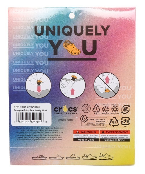 crocs(クロックス)の「crocs Dainty Pearl Jewelry 5 Pack / クロックス デインティー パール ジュエリー 5 パック(シューズアクセサリー・メンズ・マルチ・FREE)」の2枚目の写真