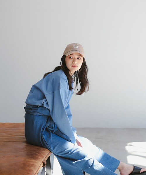 GYMPHLEX(ジムフレックス)の「GYMPHLEX / クルーネック ロングスリーブ Tシャツ(Tシャツ/カットソー・レディース・ネイビー/オフホワイト/ライトグレー/ライトブルー・X-SMALL)」の5枚目の写真