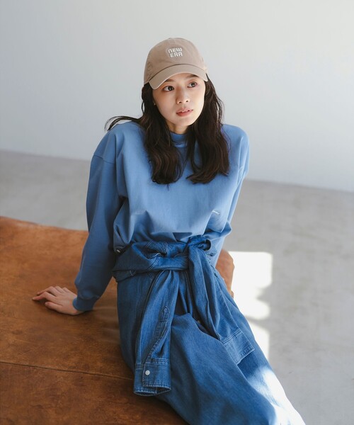 GYMPHLEX(ジムフレックス)の「GYMPHLEX / クルーネック ロングスリーブ Tシャツ(Tシャツ/カットソー・レディース・ネイビー/オフホワイト/ライトグレー/ライトブルー・X-SMALL)」の6枚目の写真