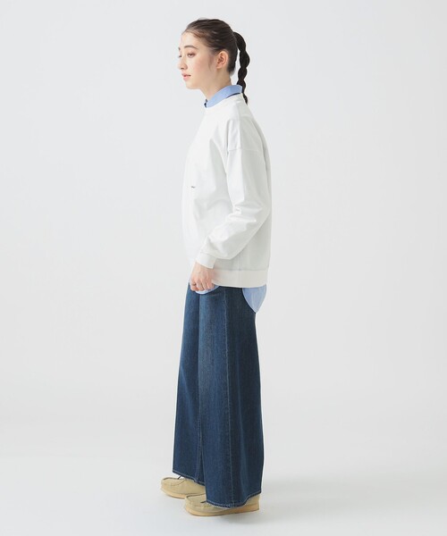 GYMPHLEX(ジムフレックス)の「GYMPHLEX / クルーネック ロングスリーブ Tシャツ(Tシャツ/カットソー・レディース・ネイビー/オフホワイト/ライトグレー/ライトブルー・X-SMALL)」の13枚目の写真