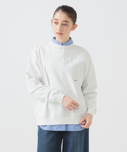 GYMPHLEX(ジムフレックス)の「GYMPHLEX / クルーネック ロングスリーブ Tシャツ(Tシャツ/カットソー・レディース・ネイビー/オフホワイト/ライトグレー/ライトブルー・X-SMALL)」の15枚目の写真