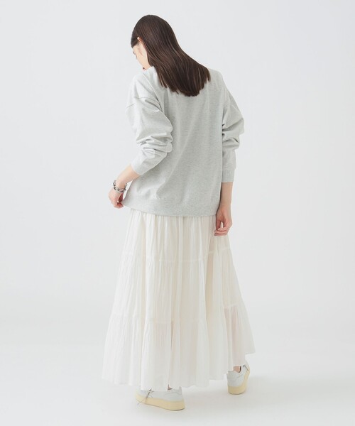 GYMPHLEX(ジムフレックス)の「GYMPHLEX / クルーネック ロングスリーブ Tシャツ(Tシャツ/カットソー・レディース・ネイビー/オフホワイト/ライトグレー/ライトブルー・X-SMALL)」の21枚目の写真