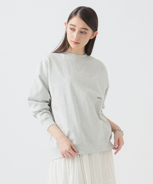 GYMPHLEX / クルーネック ロングスリーブ Tシャツ ライトグレー セール】GYMPHLEX / クルーネック ロングスリーブ Tシャツ（T