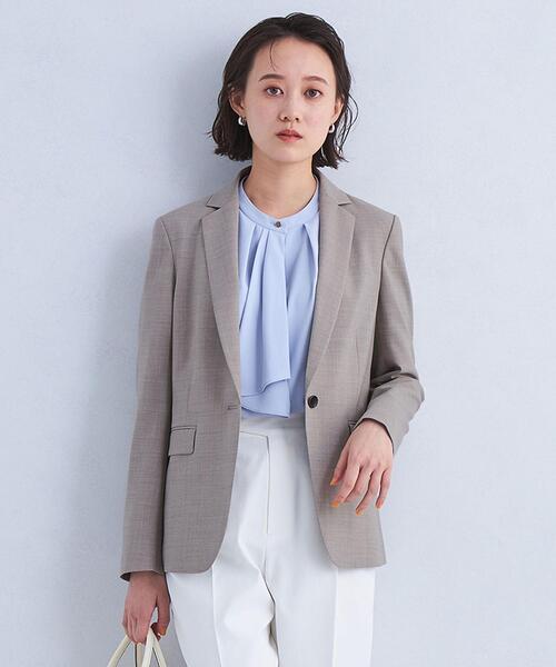 green label relaxing(グリーンレーベルリラクシング)の「カチリラ テーラード ジャケット -ウォッシャブル・ストレッチ・防シワ- ◇No03◇(テーラードジャケット・レディース・ライトグレー/ネイビー/ベージュ・38/40/36)」の10枚目の写真
