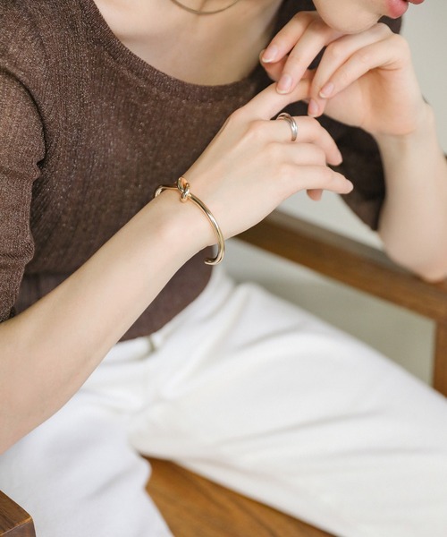 select MOCA(セレクトモカ)の「ノットバングル(バングル/リストバンド・レディース・シルバー/ゴールド・FREE)」の10枚目の写真