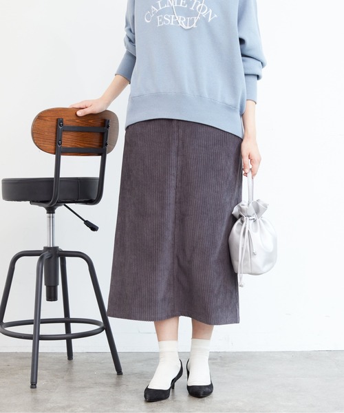 Chez toi（シェトワ）の「コーデュロイロングスカート（スカート・レディース・チャコールグレー/アイボリー/キャメル・FREE）」の21枚目の写真