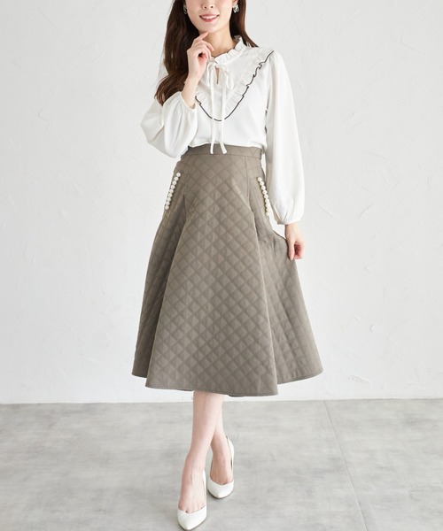 tocco closet(トッコ クローゼット)の「【ZOZO限定】ボウタイプチフリルブラウス(シャツ/ブラウス・レディース・オフホワイト・M)」の2枚目の写真