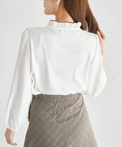 tocco closet(トッコ クローゼット)の「【ZOZO限定】ボウタイプチフリルブラウス(シャツ/ブラウス・レディース・オフホワイト・M)」の7枚目の写真