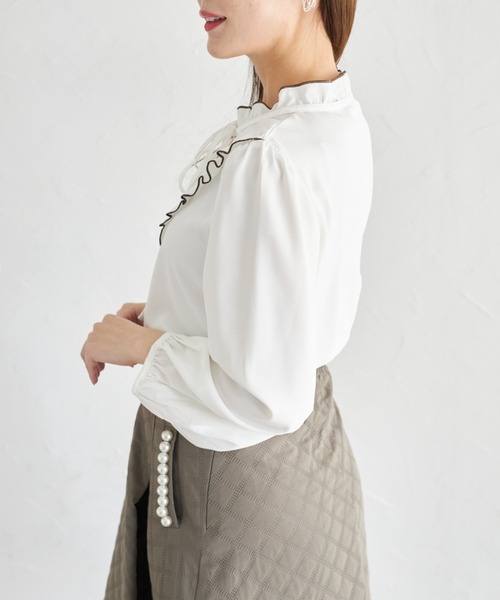 tocco closet(トッコ クローゼット)の「【ZOZO限定】ボウタイプチフリルブラウス(シャツ/ブラウス・レディース・オフホワイト・M)」の5枚目の写真
