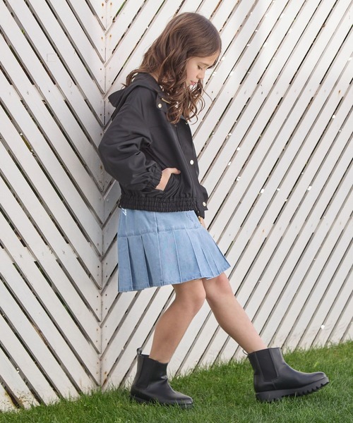 GLOBAL WORK（グローバルワーク）の「洗える撥水切り替えマンパ/976078（マウンテンパーカー・キッズ・ブラック/ナチュラル・120cm/130cm/140cm/150cm/160cm/170cm）」の4枚目の写真