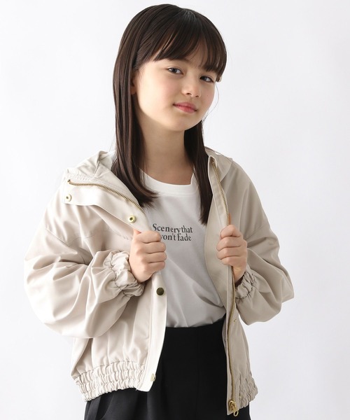 GLOBAL WORK（グローバルワーク）の「洗える撥水切り替えマンパ/976078（マウンテンパーカー・キッズ・ブラック/ナチュラル・120cm/130cm/140cm/150cm/160cm/170cm）」の9枚目の写真