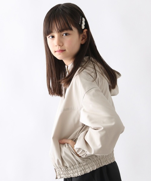 GLOBAL WORK（グローバルワーク）の「洗える撥水切り替えマンパ/976078（マウンテンパーカー・キッズ・ブラック/ナチュラル・120cm/130cm/140cm/150cm/160cm/170cm）」の11枚目の写真