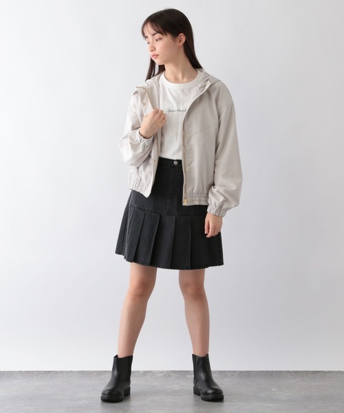 GLOBAL WORK（グローバルワーク）の「洗える撥水切り替えマンパ/976078（マウンテンパーカー・キッズ・ブラック/ナチュラル・120cm/130cm/140cm/150cm/160cm/170cm）」の12枚目の写真