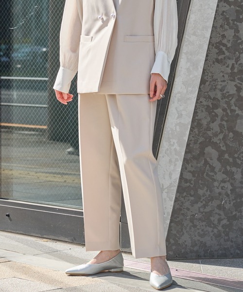 saloon(サルーン)の「SALOON(サルーン)/《再入荷》ツインクロスパンツ【オフィス/セレモニー/セットアップ可】(スラックス・レディース・ネイビー/アイボリー/ブラック・SMALL/MEDIUM)」の17枚目の写真