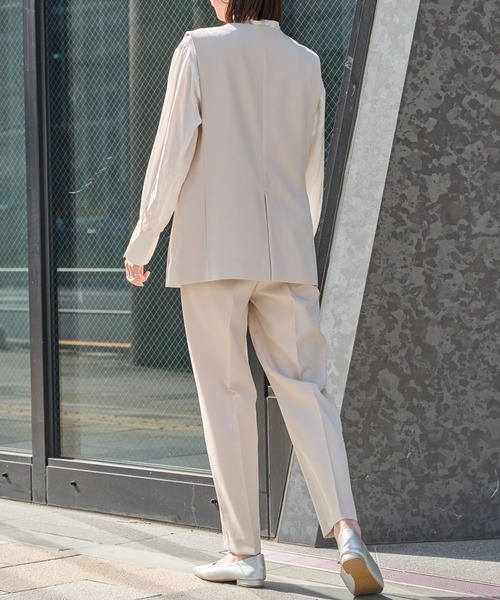 saloon(サルーン)の「SALOON(サルーン)/《再入荷》ツインクロスパンツ【オフィス/セレモニー/セットアップ可】(スラックス・レディース・ネイビー/アイボリー/ブラック・SMALL/MEDIUM)」の21枚目の写真