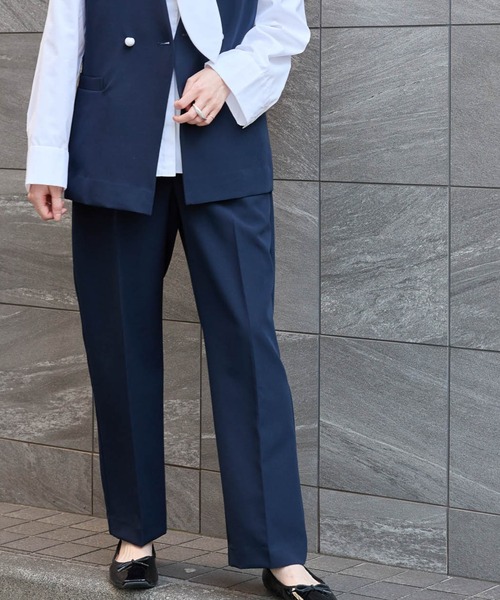 saloon(サルーン)の「SALOON(サルーン)/《再入荷》ツインクロスパンツ【オフィス/セレモニー/セットアップ可】(スラックス・レディース・ネイビー/アイボリー/ブラック・SMALL/MEDIUM)」の11枚目の写真