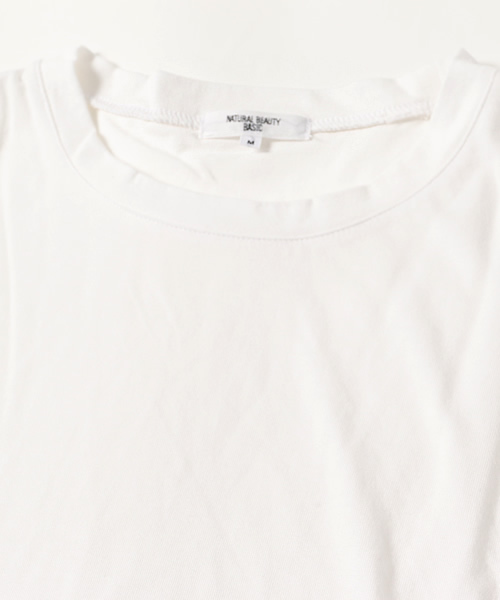 NATURAL BEAUTY BASIC（ナチュラルビューティーベーシック）の「フリンジスリーブカットソー（Tシャツ/カットソー・レディース・カーキ/ホワイト系その他/ネイビー/ブラック・MEDIUM）」の8枚目の写真