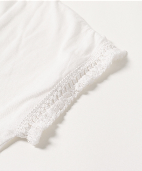 NATURAL BEAUTY BASIC（ナチュラルビューティーベーシック）の「フリンジスリーブカットソー（Tシャツ/カットソー・レディース・カーキ/ホワイト系その他/ネイビー/ブラック・MEDIUM）」の9枚目の写真