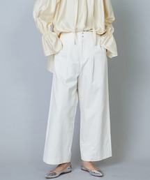 美品 プルミエアロンディスモン ハイウェストパンツ ホワイトデニム 1er 美品 プルミエアロンディスモン ハイウェストパンツ ホワイト