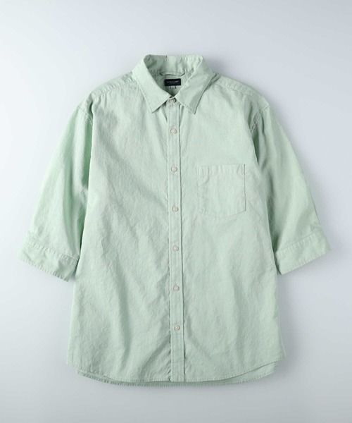 BACK NUMBER(バックナンバー)の「BACK NUMBER(バックナンバー)綿麻7分袖シャツ(シャツ/ブラウス・メンズ・ダークグレー/ケリーグリーン/ホワイト・S/M/L/XL)」の3枚目の写真