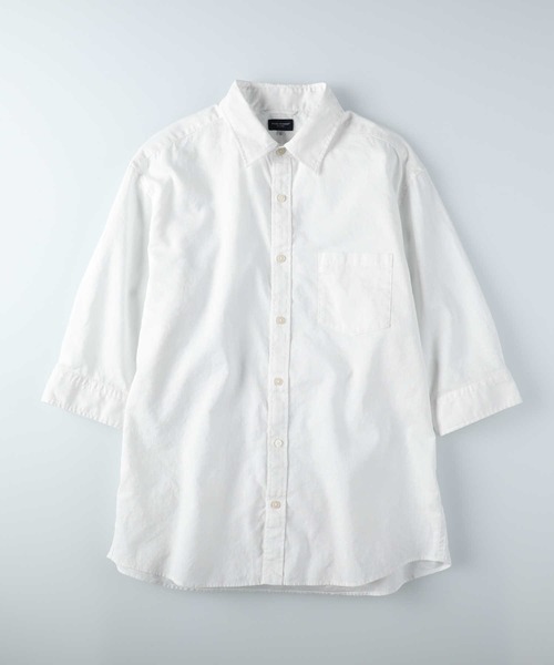 BACK NUMBER(バックナンバー)の「BACK NUMBER(バックナンバー)綿麻7分袖シャツ(シャツ/ブラウス・メンズ・ダークグレー/ケリーグリーン/ホワイト・S/M/L/XL)」の1枚目の写真