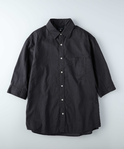 BACK NUMBER(バックナンバー)の「BACK NUMBER(バックナンバー)綿麻7分袖シャツ(シャツ/ブラウス・メンズ・ダークグレー/ケリーグリーン/ホワイト・S/M/L/XL)」の2枚目の写真