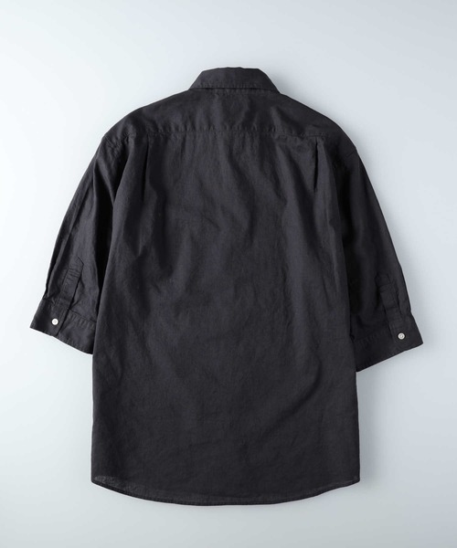 BACK NUMBER(バックナンバー)の「BACK NUMBER(バックナンバー)綿麻7分袖シャツ(シャツ/ブラウス・メンズ・ダークグレー/ケリーグリーン/ホワイト・S/M/L/XL)」の5枚目の写真
