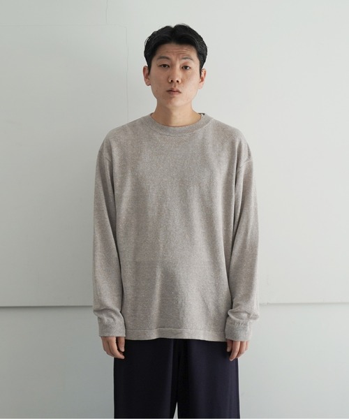 crepuscule(クレプスキュール)の「crepuscule Linen P/O(Tシャツ/カットソー・メンズ・ベージュ/ブラック/グレー・1)」の3枚目の写真