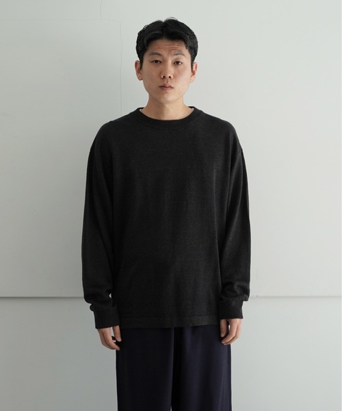 crepuscule(クレプスキュール)の「crepuscule Linen P/O(Tシャツ/カットソー・メンズ・ベージュ/ブラック/グレー・1)」の2枚目の写真