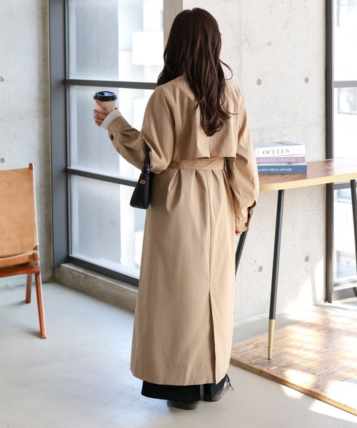 低身長向けサイズ ] ロングトレンチコート（トレンチコート