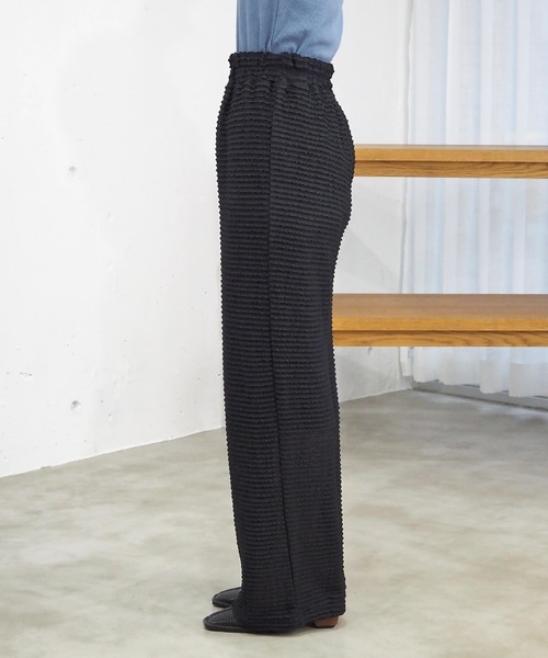 tiptop(ティップトップ)の「レースジャガードイージーパンツ(その他パンツ・レディース・ブラック/オフホワイト・FREE)」の22枚目の写真