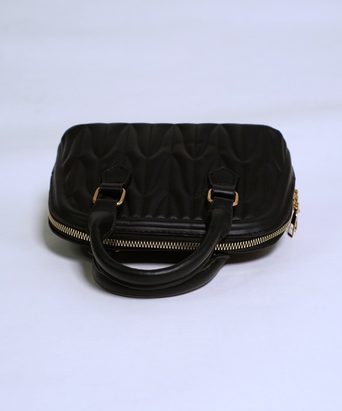 shopnikoniko(ショップニコニコ)の「2way キルティング ミニボストンバッグ ショルダーバッグ(ボストンバッグ・レディース・ホワイト/ブラック・フリー)」の18枚目の写真