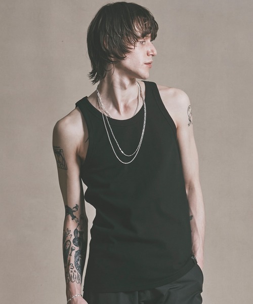 MSML（エムエスエムエル）の「RIB TANK TOP / リブ タンクトップ（タンクトップ・メンズ・ブラック/ホワイト・S/M/L/XL）」の2枚目の写真