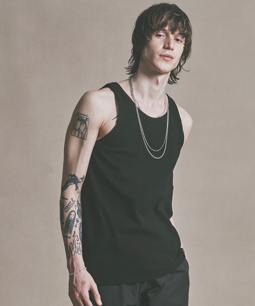 MSML（エムエスエムエル）の「RIB TANK TOP / リブ タンクトップ（タンクトップ・メンズ・ブラック/ホワイト・S/M/L/XL）」の10枚目の写真