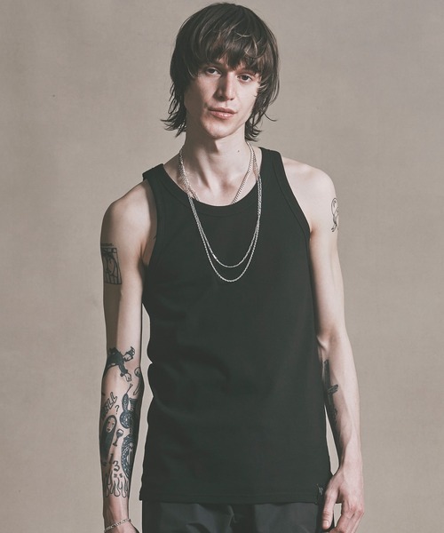 MSML（エムエスエムエル）の「RIB TANK TOP / リブ タンクトップ（タンクトップ・メンズ・ブラック/ホワイト・S/M/L/XL）」の3枚目の写真