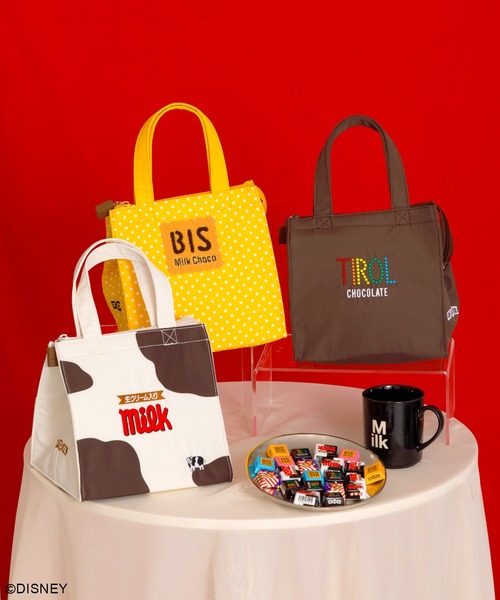 ACCOMMODE（アコモデ）の「チロルチョコ　クーラートートバッグ（トートバッグ・レディース・ブラウン/ホワイト/イエロー・FREE）」の14枚目の写真