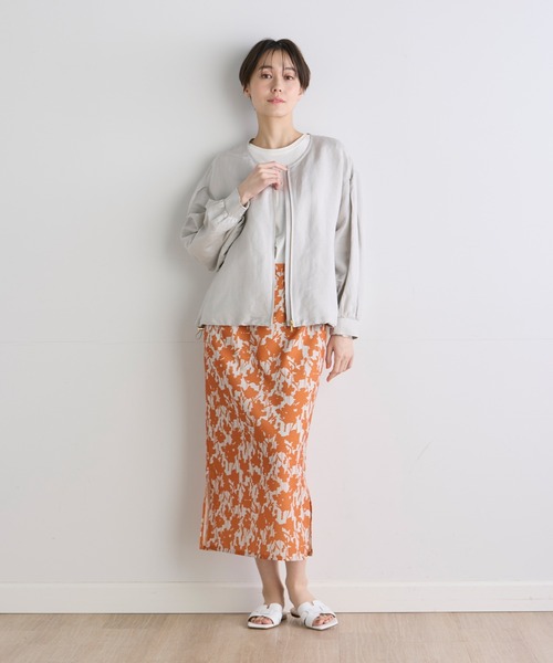 INED CLARO（イネドクラロ）の「シャドーフラワースカート（スカート・レディース・オレンジ/ブラック・フリー）」の9枚目の写真