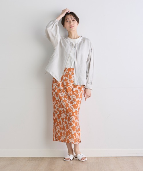 INED CLARO（イネドクラロ）の「シャドーフラワースカート（スカート・レディース・オレンジ/ブラック・フリー）」の10枚目の写真