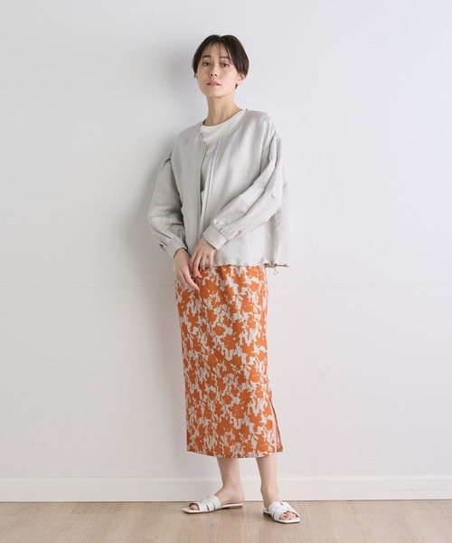 INED CLARO（イネドクラロ）の「シャドーフラワースカート（スカート・レディース・オレンジ/ブラック・フリー）」の11枚目の写真