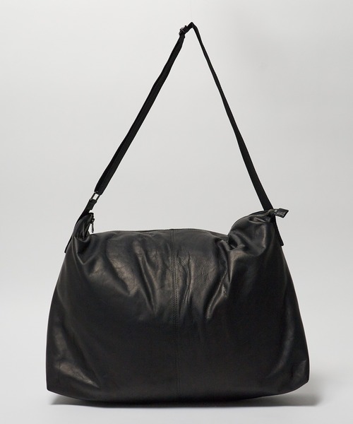 MR.OLIVE(ミスターオリーブ)の「MR.OLIVE/ミスターオリーブ WATER PROOF LIGHT LEATHER / MESSENGER BAG メッセンジャーバッグ レザー(ショルダーバッグ・メンズ・ブラック・FREE)」の4枚目の写真