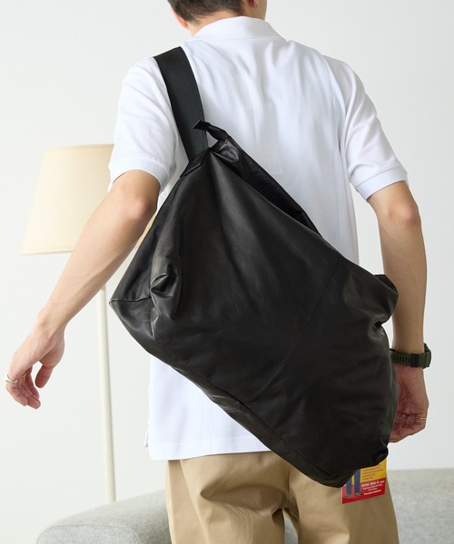 MR.OLIVE(ミスターオリーブ)の「MR.OLIVE/ミスターオリーブ WATER PROOF LIGHT LEATHER / MESSENGER BAG メッセンジャーバッグ レザー(ショルダーバッグ・メンズ・ブラック・FREE)」の15枚目の写真