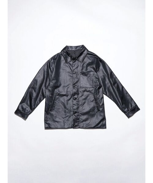 VEQUM（VEQUM）の「【VEQUM】LEATHER LIKE NYLON JACKET（ナイロンジャケット・レディース・ブラウン/カーキ/ブラック・FREE）」の2枚目の写真
