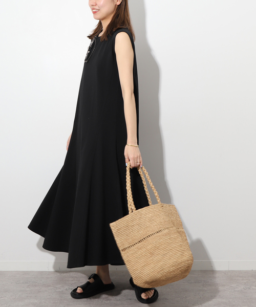 JOURNAL STANDARD relume（ジャーナルスタンダード　レリューム）の「《WEB限定追加》コットンマーメイドラインワンピース（ワンピース・レディース・チャコールグレー/ブラック/コバルトブルー・FREE）」の5枚目の写真