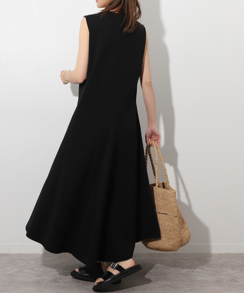 JOURNAL STANDARD relume（ジャーナルスタンダード　レリューム）の「《WEB限定追加》コットンマーメイドラインワンピース（ワンピース・レディース・チャコールグレー/ブラック/コバルトブルー・FREE）」の6枚目の写真