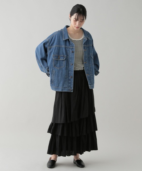 natural by clip デニムワイドジャケットstudio clip natural by clip》デニムワイドジャケット（デニムジャケット