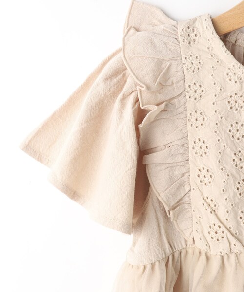 SHOO・LA・RUE（シューラルー）の「◆【110-140cm】レース切替チュール使いワンピース（ワンピース・キッズ・サックスブルー/ベージュ・14/13/12/11）」の7枚目の写真