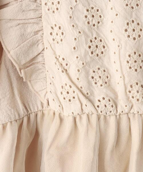 SHOO・LA・RUE（シューラルー）の「◆【110-140cm】レース切替チュール使いワンピース（ワンピース・キッズ・サックスブルー/ベージュ・14/13/12/11）」の8枚目の写真