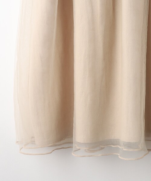 SHOO・LA・RUE（シューラルー）の「◆【110-140cm】レース切替チュール使いワンピース（ワンピース・キッズ・サックスブルー/ベージュ・14/13/12/11）」の3枚目の写真